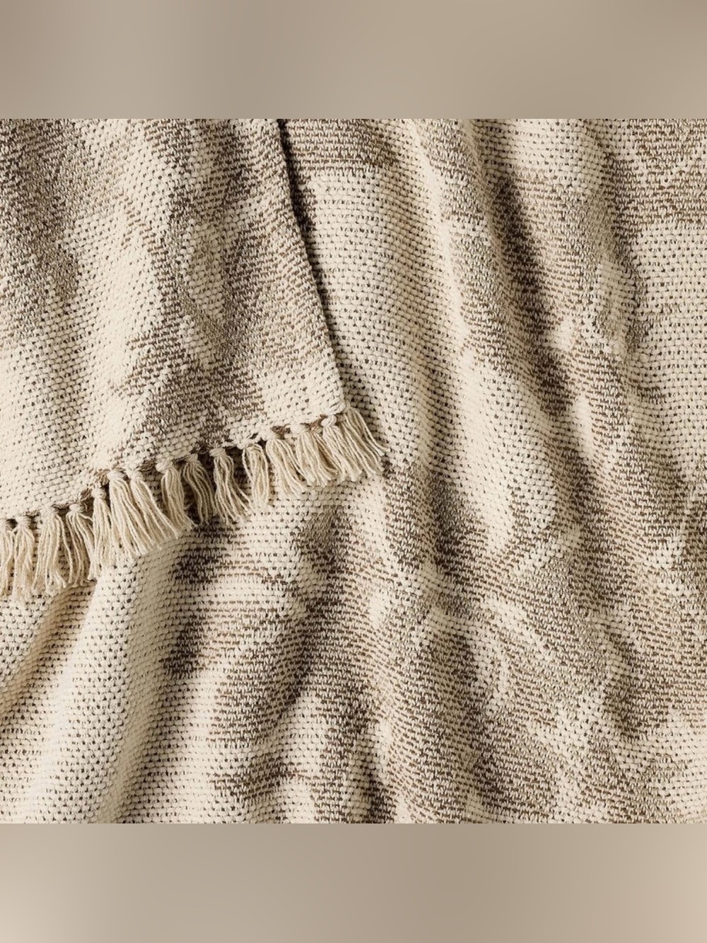 Woven Floral and Leaves Pattern Throw with Fringe - Threshold with Studio McGee - Picture 3 of 4